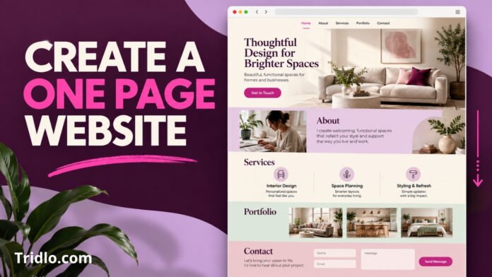 How to Create a One Page Website