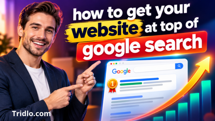 how to get your website at top of google search